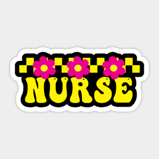 Nurse Flower Child Sticker